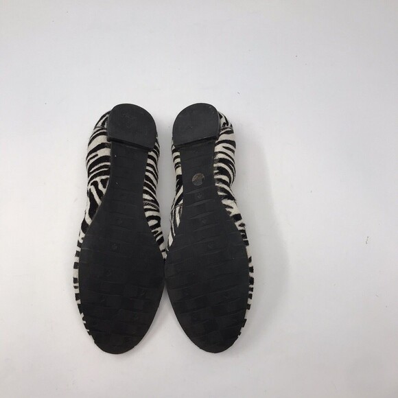 Kate Spade New York Gold Trim Calf Hair Flats Animal Print Skip on Shoes Sz 7.5 - Picture 7 of 10